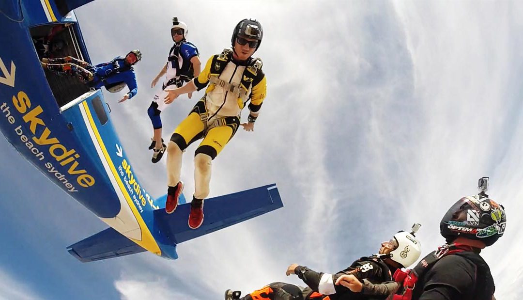 Skydivers doing awesome stuff